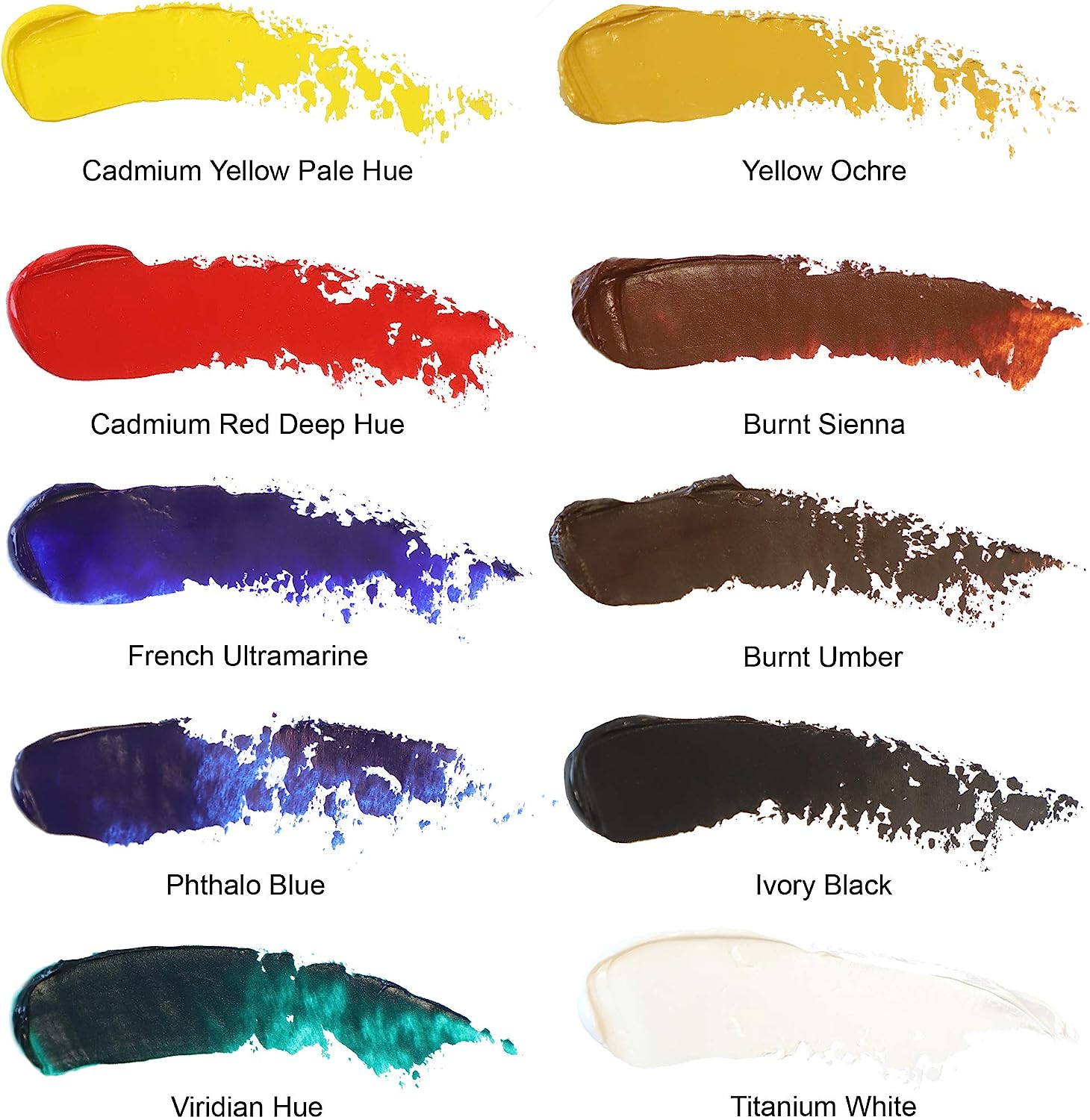 Winsor & Newton Winton Oil Color Paint, Basic Set, 10 x 21ml Tubes - Image 5
